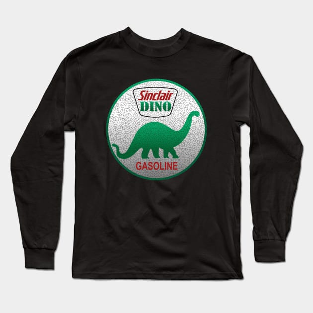 vintage sinclair dino gas station Long Sleeve T-Shirt by small alley co